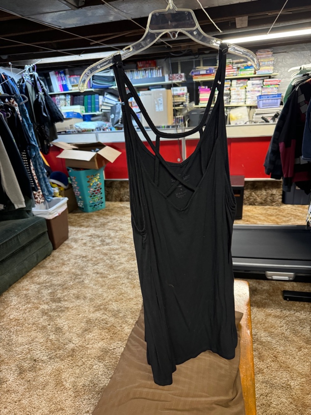 torrid Black Strappy Tank Top